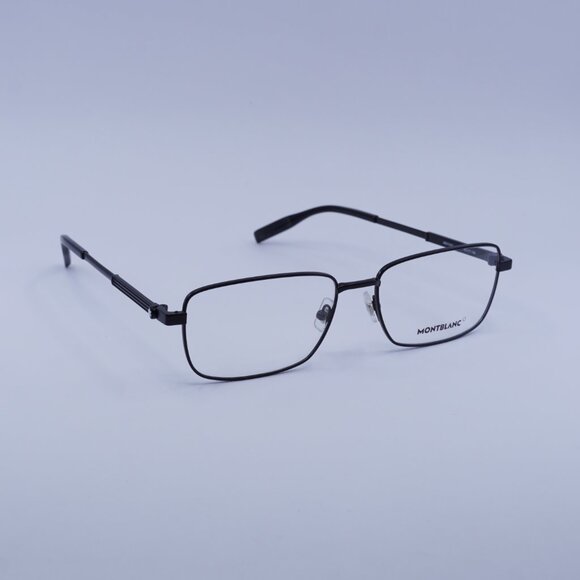 Montblanc MB0029O 004 Eyeglasses Black 58mm Rectangle Frame - Picture 5 of 9